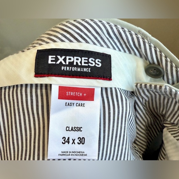 Express Performance Stretch + Easy Care Light Grey Classic 34x30 Pants NWOT - Picture 3 of 4